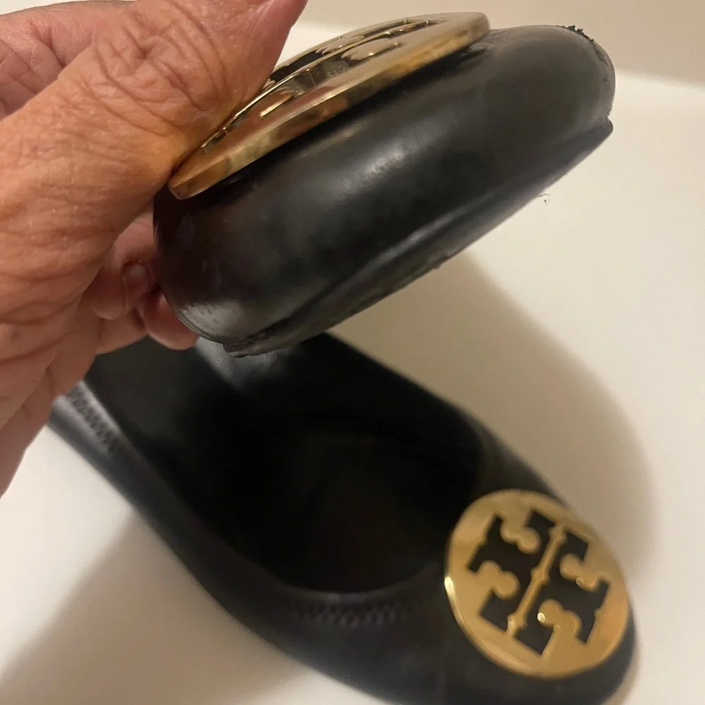 Tory Burch Shoes | Tory Burch Reva
Black Ballet Flats Logo Metal - Picture 8 of 14